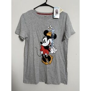 Disney Shirt Womens Sz L Gray Minnie Mouse Short Sleeve Tee Disney Trip Resort
